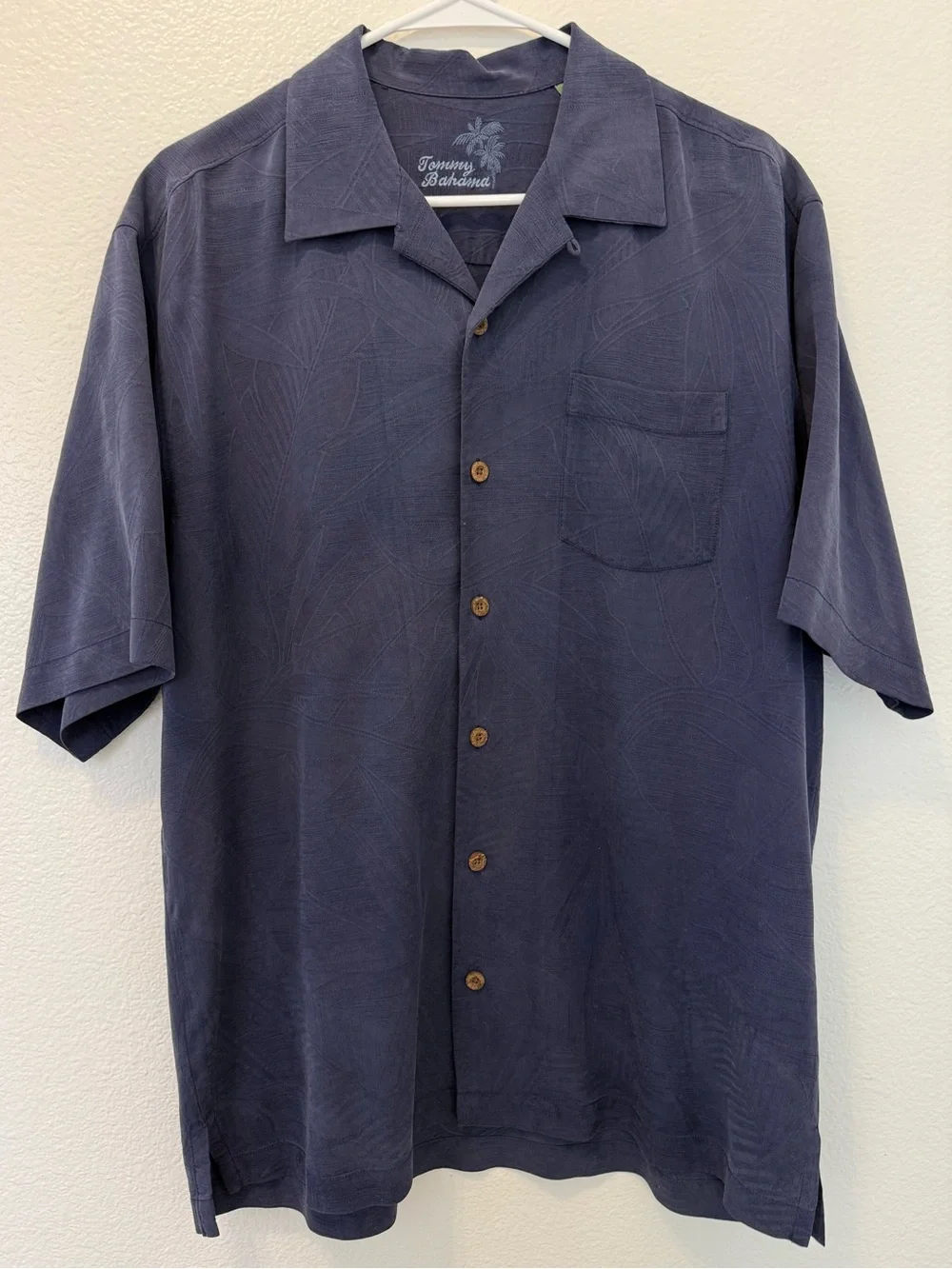Tommy Bahama Silk Floral Navy Camp Shirt